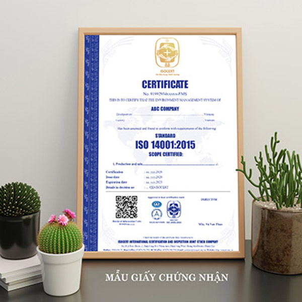 chứng nhận ISO 14001