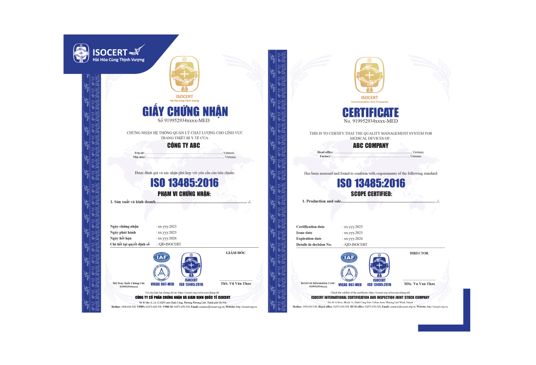 Chứng Nhận ISO 13485:2016