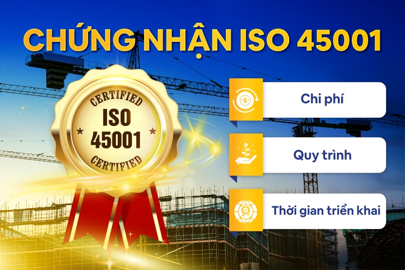Chứng nhận ISO 45001 cho công ty xây dựng: Chi phí, quy trình, thời gian triển khai