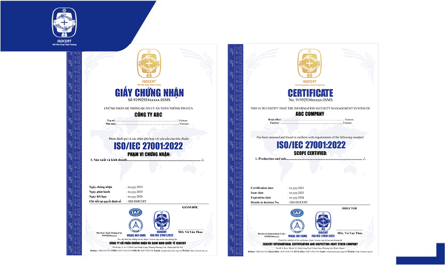 Chứng nhận ISO/IEC 27001:2022