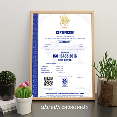 giấy chứng nhận ISO 13485