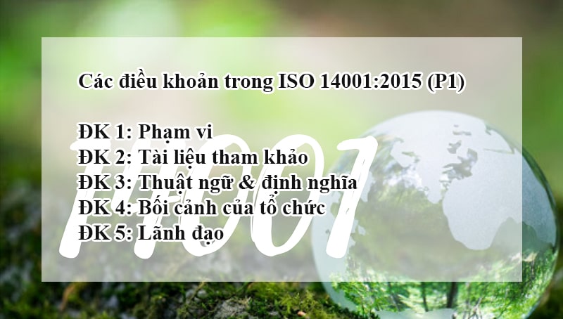 Các điều khoản trong ISO 14001:2015