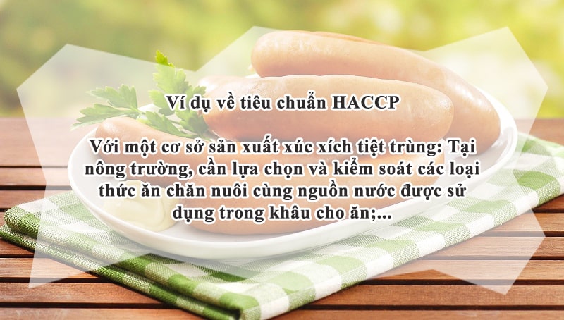 Ví dụ về tiêu chuẩn HACCP